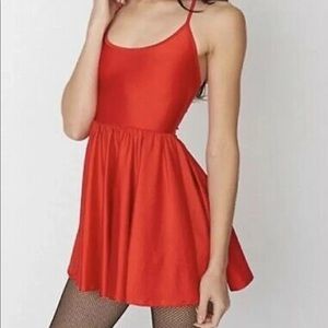 American Apparel RED SPANDEX MINI DRESS